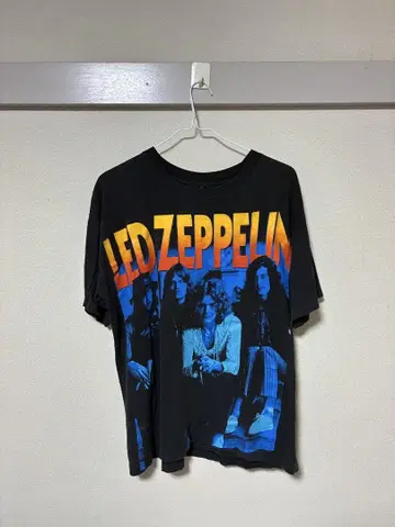 Led Zeppelin 양면 프린트 티셔츠 블랙 XL 상당