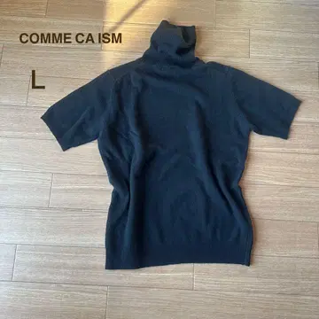 COMME CA ISM 블랙 하이넥 니트 L