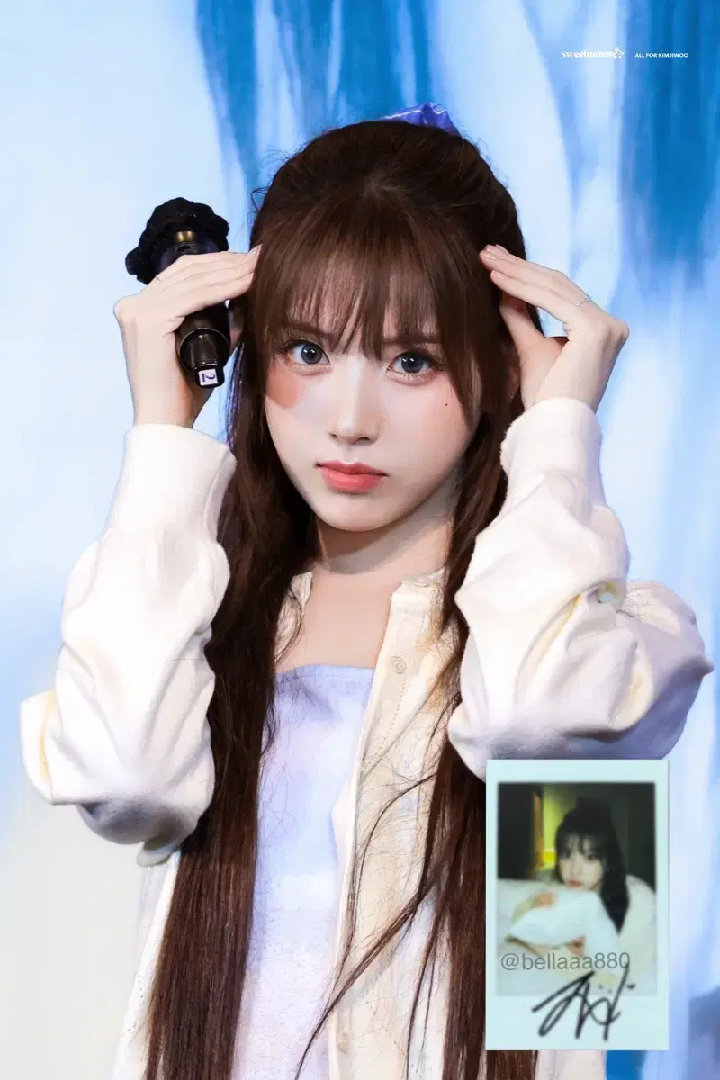 엔믹스 지우 싸인 폴라로이드