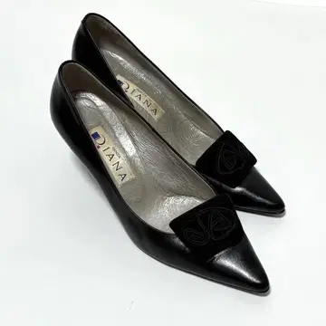 다이애나 가죽 하이힐 펌프스 블랙 23.0cm