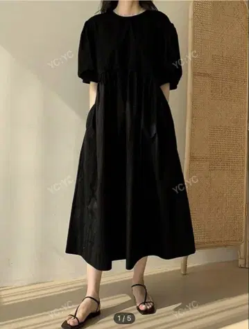 블랙 반팔 셔츠 원피스 롱 기장