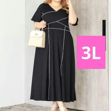 3L 쿠레트 멜로 원피스 반팔 빅 사이즈 여성용 CLETTE