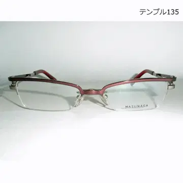 안경 핑크 퍼플*핑크 베이지 메탈 하프 림 마스나가 안경