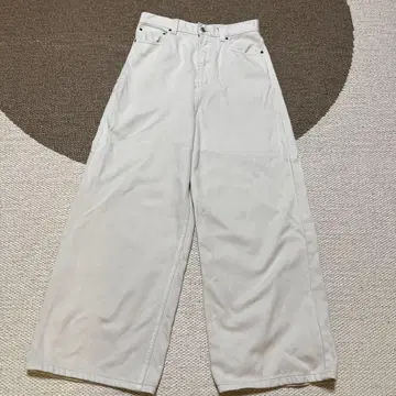 미라 오웬 와이드 데님 화이트 사이즈 0