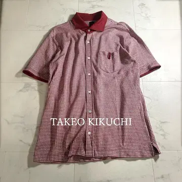 TAKEO KIKUCHI 다케오 키쿠치 셔츠 4 일본제 깅엄 체크 무늬