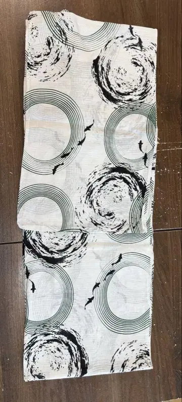 유카타 수면 물고기 수묵화풍