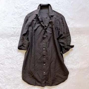 맥피 MACPHEE 코튼 라미 긴팔 셔츠 원피스 S