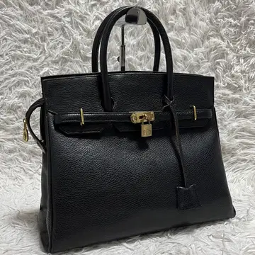 턴락, 자물쇠, 열쇠, 토트백, 핸드백, 블랙, 천연 가죽, 주름 가죽