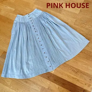 핑크하우스 데님 핀턱 스커트 S 상당