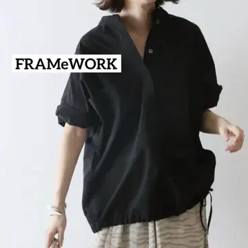 FRAMeWORK 프레임워크 시어서커 드로스트 셔츠 오버 사이즈