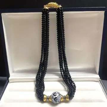 6연 목걸이 블랙