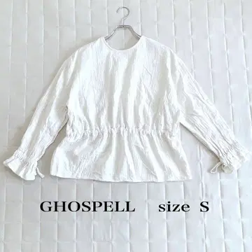 GHOSPELL 고스펠 화이트 셔츠 손목 허리 리본 포함 S 사이즈