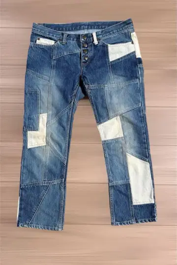 패치워크 플레어 데님 팬츠 청바지 M