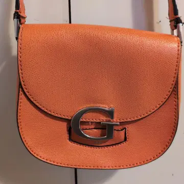 G 로고가 있는 오렌지 숄더백