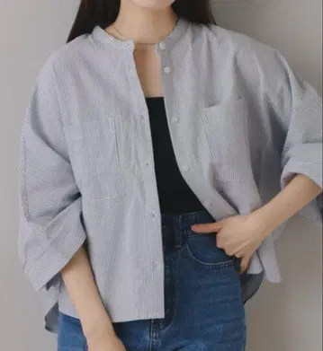 카스타네 코튼 보일 스트라이프 셔츠