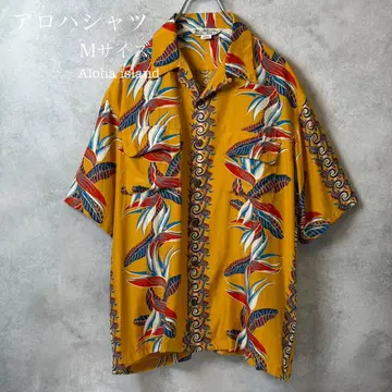 Aloha Island 알로하 셔츠 M 사이즈 보더 패턴