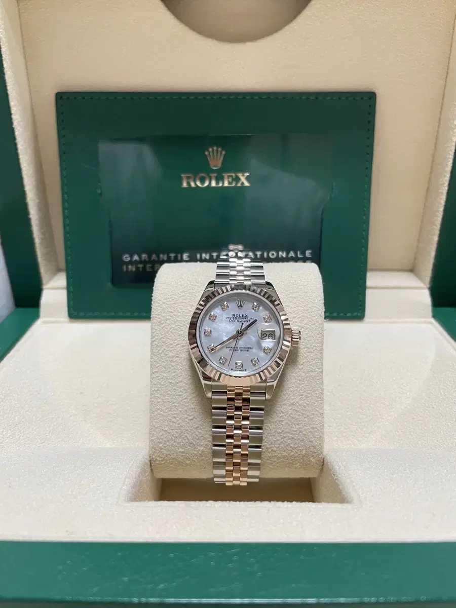 Rolex 279171 New Datejust 28 Mother-of-Pearl Dial 10P Diamond Rose Gold Combination