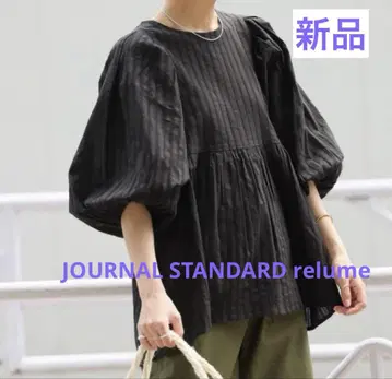 JOURNAL STANDARD relume 도비 퍼프 슬리브 블라우스