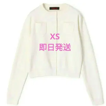 새상품 CABaN 코튼 캐시미어 크루넥 가디건 화이트 XS