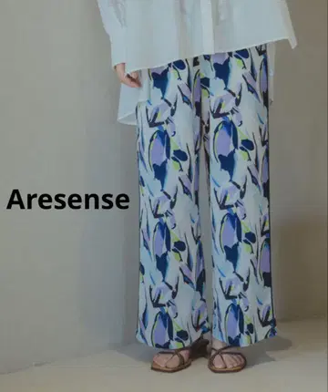 Aresense 수채화 패턴 이지 팬츠