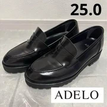 ADELO 시크릿 신발 코인 로퍼 블랙