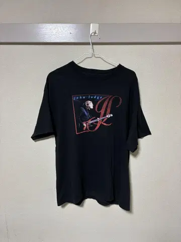 John Lodge 밴딩 티셔츠 투어 티셔츠 블랙 L 상당
