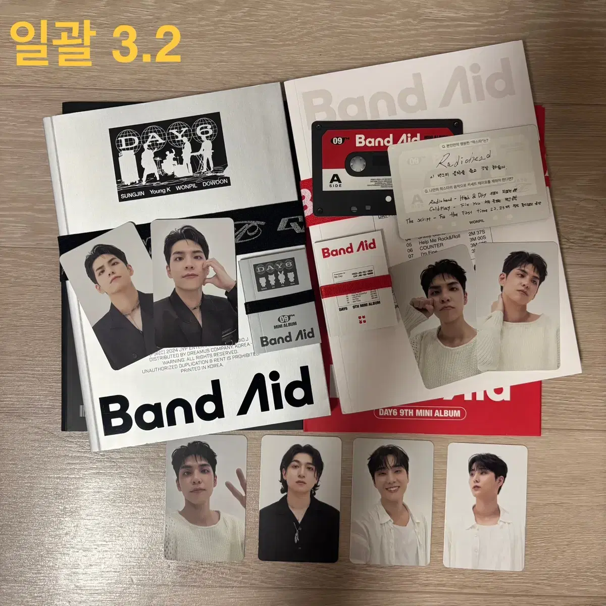 DAY6 Band-Aid Unsealed Album Wonpil Poca Young K Sungjin Mini Book