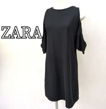 ZARA 자라 스트레치 소재 오픈 숄더 원피스 블랙