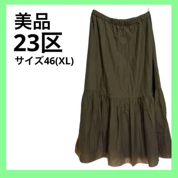 새상품급 23구 캉캉 스커트 베이지 46 2XL 스커트 빅 사이즈