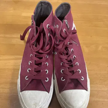 ALL STAR 버건디 하이컷 스니커즈