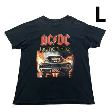 프룻 오브 더 룸 AC/DC Demon Fire 티셔츠 L 블랙