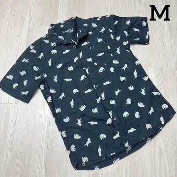 나마케모노 THRUXTON 슬로우 프린트 반팔 셔츠 M 사이즈