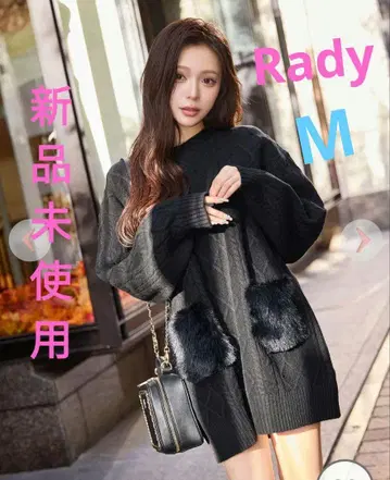 미사용 새상품 Rady 레이디 포켓 퍼 니트 원피스 M 사이즈