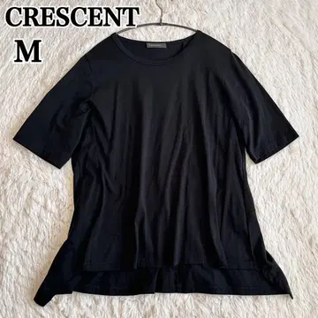 CRESCENT 크레센트 티셔츠 무지 반팔 블랙 검정 절개