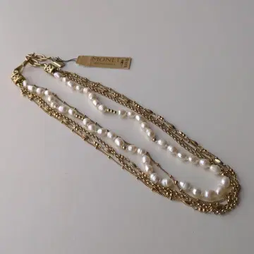 Monet 펄 5연 목걸이 미사용품 약 51cm