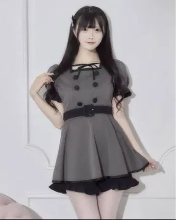 피움 pium 프릴 도리 셋업 차콜
