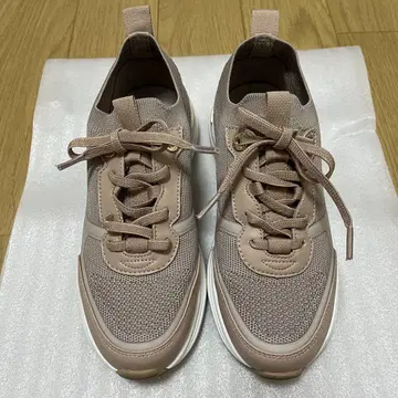 HIMIKO 23.0cm 니트 콤비 스니커즈 베이지 수납 봉투 포함