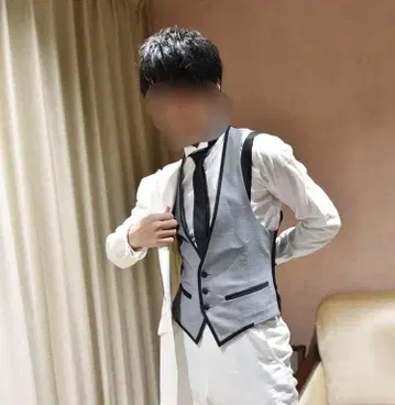 소스타누토 포멀 베스트 그레이 노카라