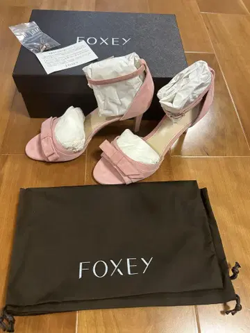 새상품 폭시 핑크 리본 뮬 샌들 36 d FOXEY