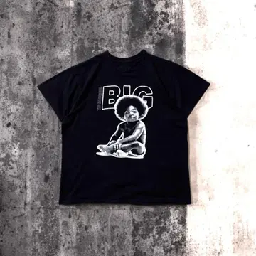 구제 의류 THE NOTORIOUS B.I.G. 랩 티셔츠 L 블랙