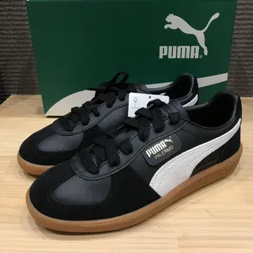 미사용 새상품 PUMA 팔레르모 가죽 스니커즈 24.5cm 블랙