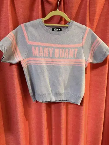 MARY QUANT 반팔 크롭 니트