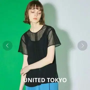 UNITEDTOKYO 체커 메쉬 블라우스 블라우스