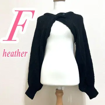 Heather 블랙 가디건 F 사이즈 니트 캐주얼 코디