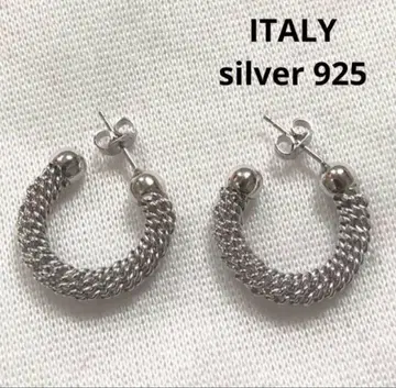 3 ITALY 빈티지 90년대 스털링 실버 925 후프 귀걸이