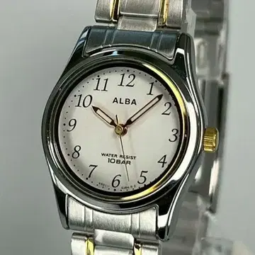 미사용품 SEIKO 세이코 ALBA 쿼츠 시계 전체 숫자 다이얼