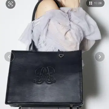 rienda WRR 로고 인조 가죽 토트백