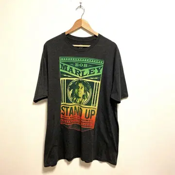 BOBMARLEY 밥 말리 레게 프린트 라스타 컬러 티셔츠 2XL