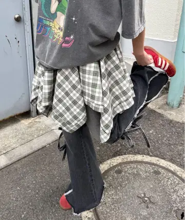 CIAOPANIC 체크 이레헴 미니 스커트