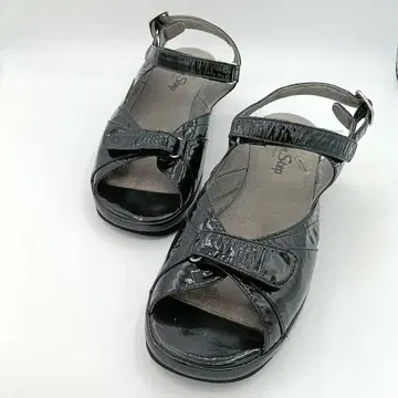 새상품급 BonStep 컴포트 샌들 블랙 오픈토